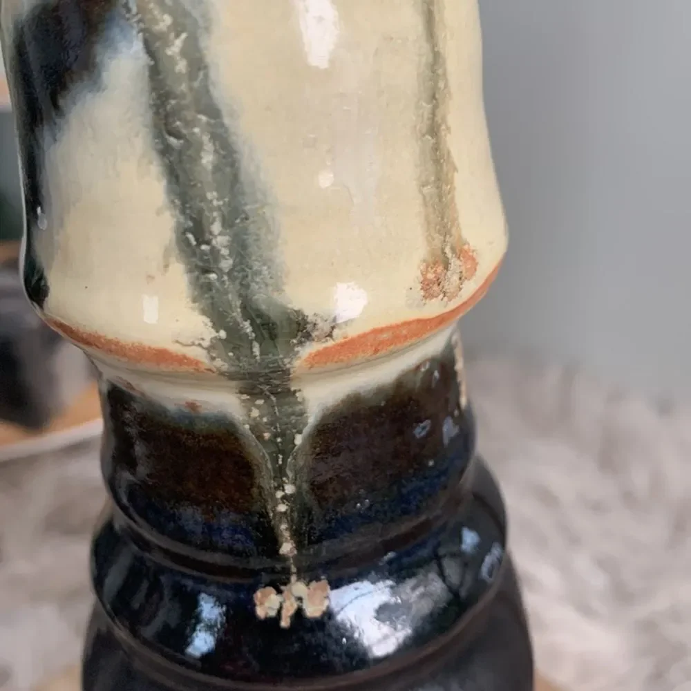 Handmade Pottery Drip Glaze Stonewear Vase‎